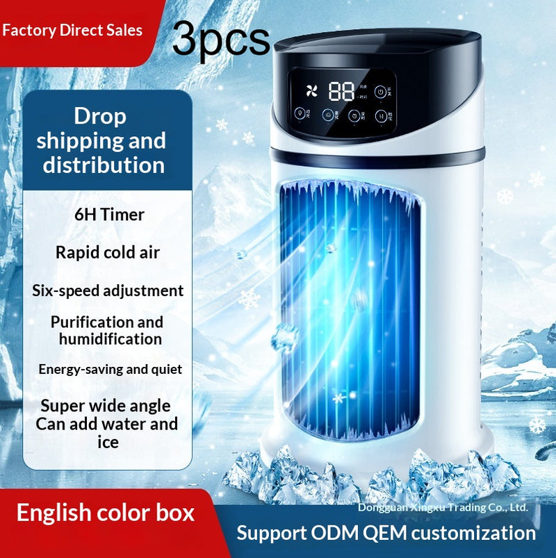 Portable Air Conditioner USB Mini Air Conditioner Air Cooler Fan Water Cooling Fan Air Conditioning Air Cooler for Home Office