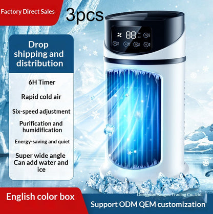 Portable Air Conditioner USB Mini Air Conditioner Air Cooler Fan Water Cooling Fan Air Conditioning Air Cooler for Home Office