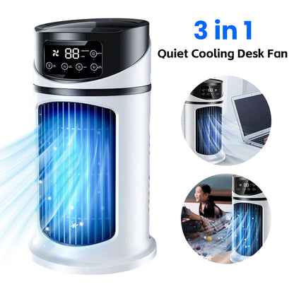 Portable Air Conditioner USB Mini Air Conditioner Air Cooler Fan Water Cooling Fan Air Conditioning Air Cooler for Home Office