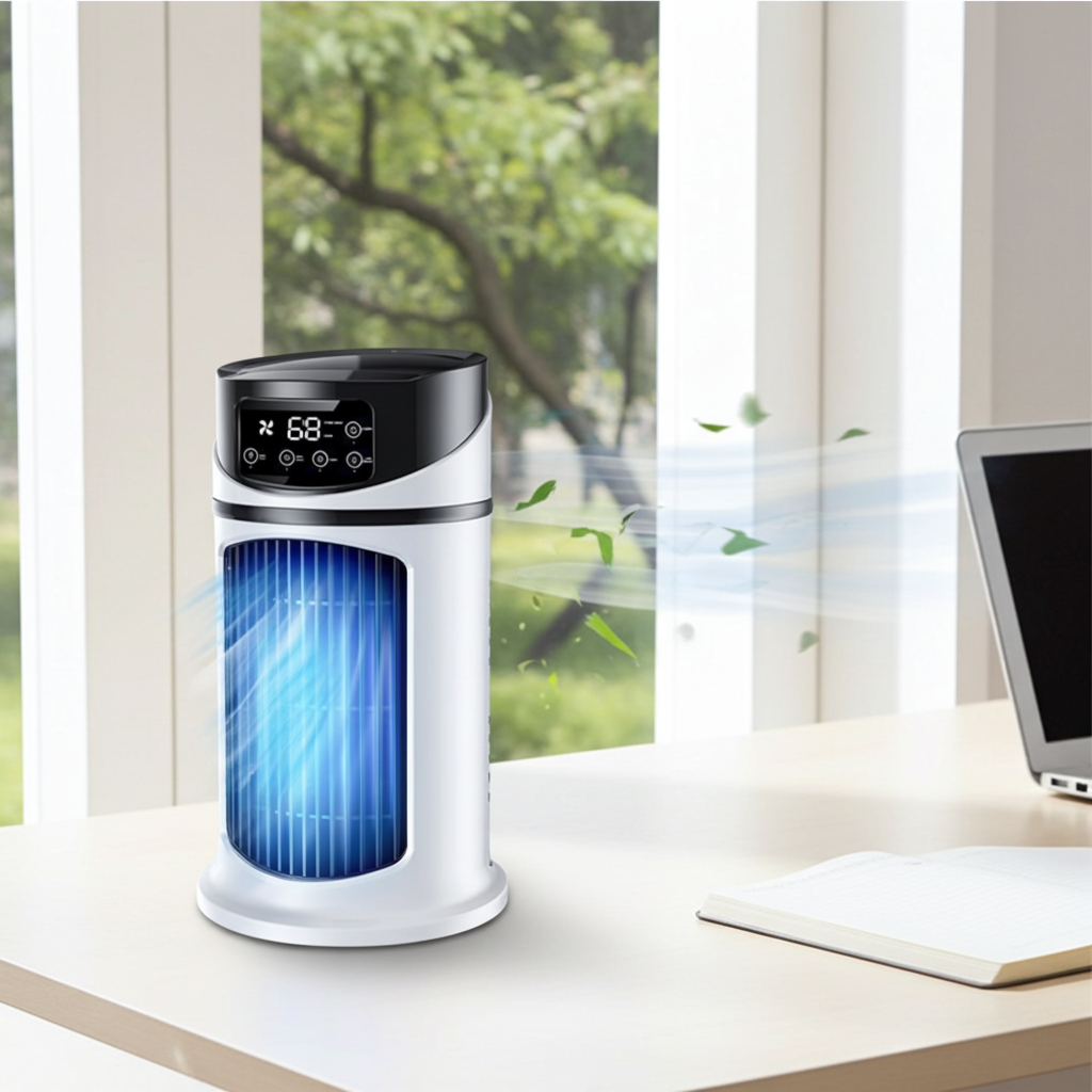 "Miniklim Mini Climatiseur USB Portable – Refroidisseur d'air avec Humidificateur, Ventilateur Bureau/Maison, Modèle L7/L8"