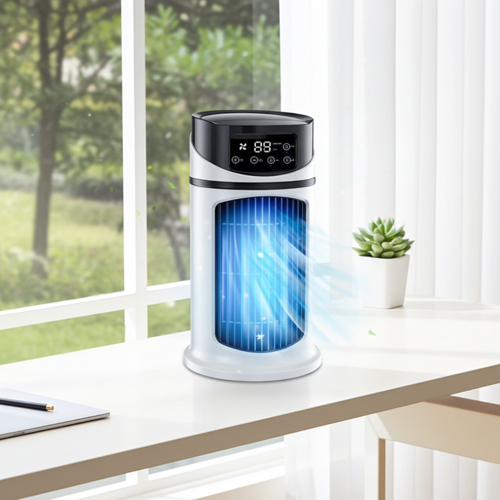 "Miniklim Mini Climatiseur USB Portable – Refroidisseur d'air avec Humidificateur, Ventilateur Bureau/Maison, Modèle L7/L8"